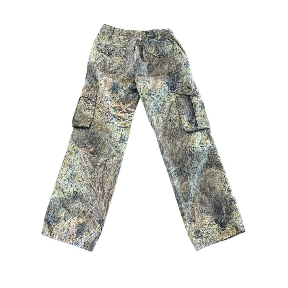 Mossy Oak Brush Cargo Pants women M 10-12 Camo Cotton Blend Beige Brown - Picture 2 of 4